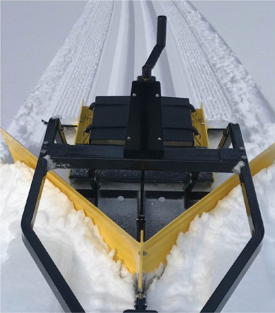 TRAKOR.SNO.BLASTER snow blaster leaving classic cross country ski tracks.