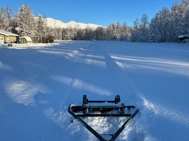 Alaska groomed airplane runway Alaska groomed airplane runway